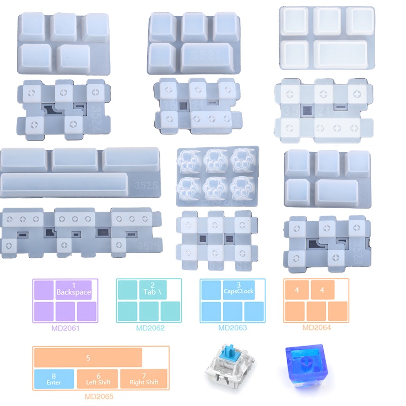 Khuôn Nhựa Epoxy Hình Dấu Chân Mèo Dễ Thương Làm Nút Bàn Phím Cơ Chơi Game