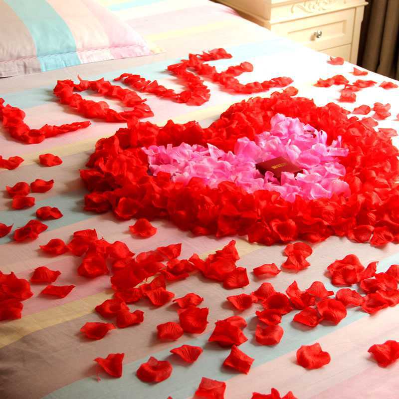 Set 500 Cánh Hoa Hồng Giả Có Vòi Phun Nước Trang Trí Tiệc Cưới Lãng Mạn