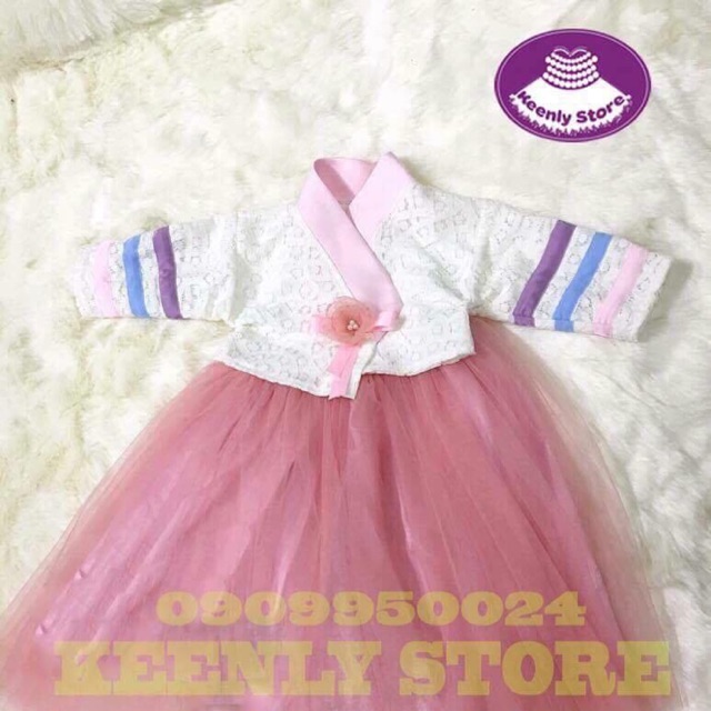 Đầm Hanbok cho bé gái