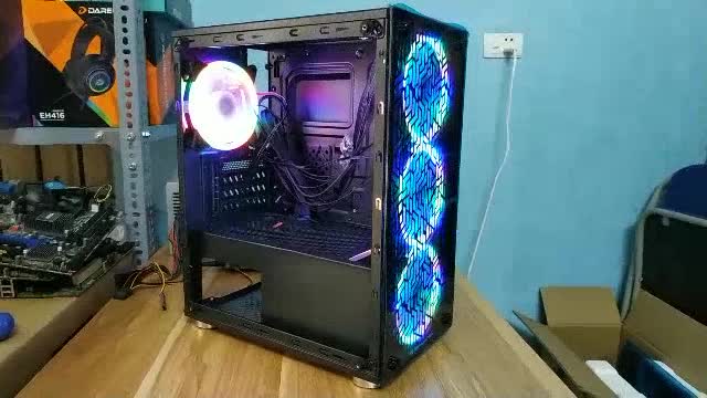 Combo Vỏ Case Xigmatek NYX Kèm 4 Fan LED 5 Màu - M-ATX, 2 SIDE TEMPERED GLASS New chính hãng Mai Hoàng | BigBuy360 - bigbuy360.vn