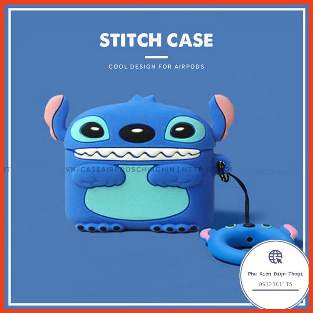 Case Airpods Hoạt Hình Stitch Cho Airpod 1 2 Pro Bằng Silicon Dẻo Siêu Cute - mallshopstore Shop