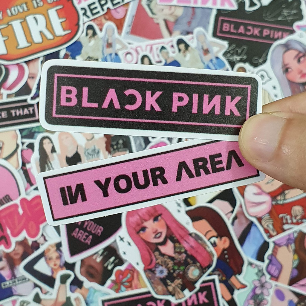 Combo hình dán Kpop BLACKPINK siêu hot sticker pvc chống nước cao cấp, không bay màu