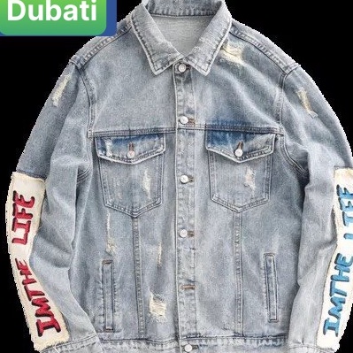 ÁO KHOÁC JEAN CHẤT BÒ NAM UNISEX CHỮ STRANGE PHONG CÁCH HÀN QUỐC TRẺ TRUNG- DUBATI FASHION