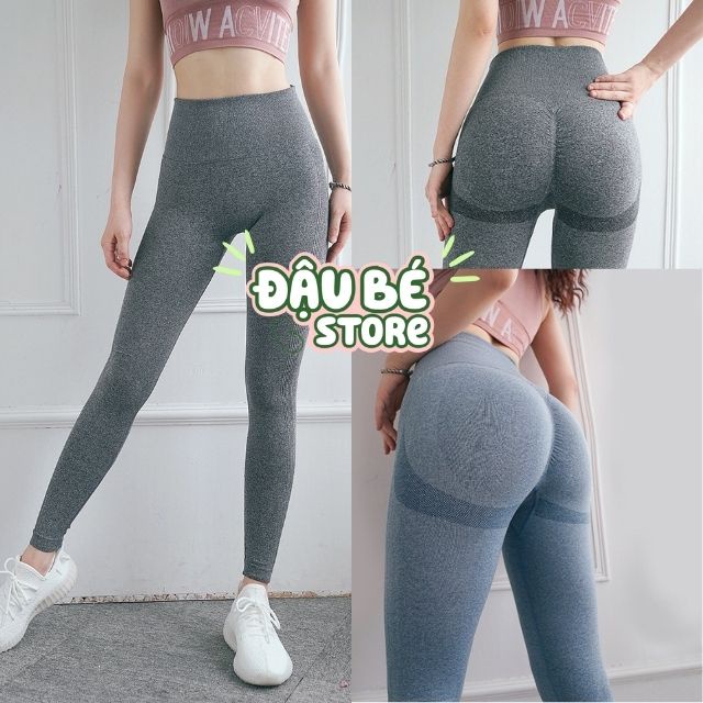 Quần tập gym nữ cạp cao, chun mông quần legging tập yoga siêu co giãn tôn vòng 3 DAUBE- GQ004