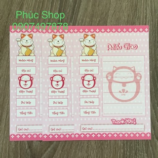 ☘️Phiếu Giao hàng cute