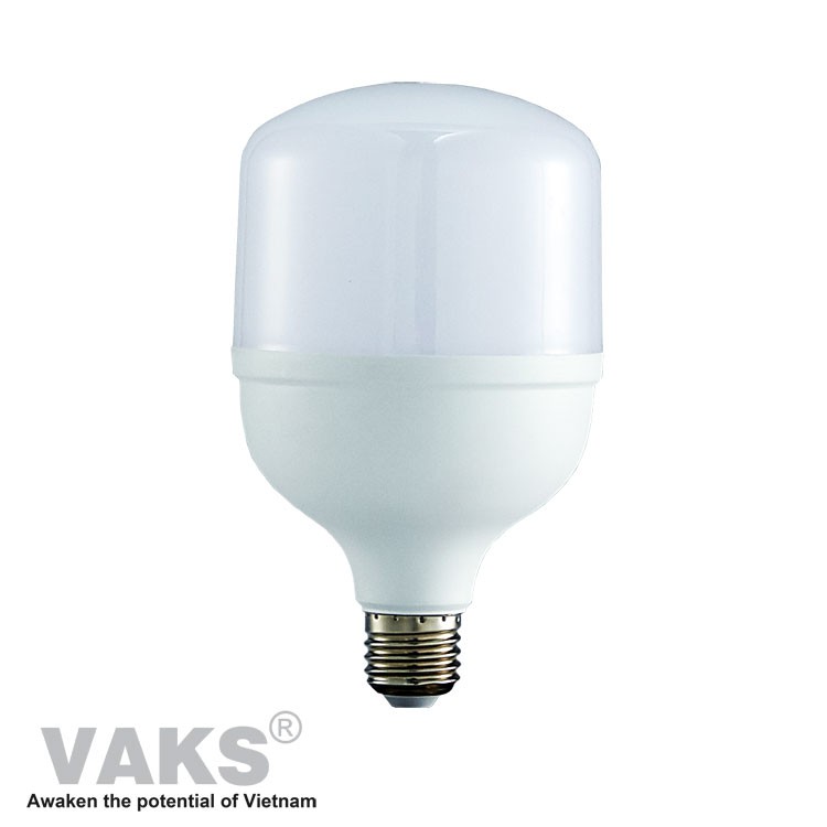 01 cái Bóng đèn Led VAKS búp trụ đuôi E27- công suất 5W, 10W, 15W, 20W, 30W, 40W - 220VAC - Kín nước - Ánh sáng trắng