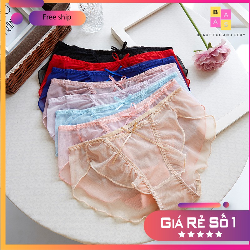 Quần lót ren, quần lót nữ ren mỏng tàng hiều siêu sexy và gợi cảm BAS046