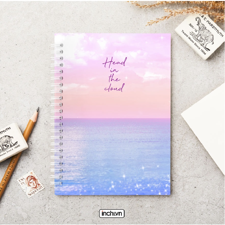 Sổ tay ghi chép lò xo 120 trang A6/A6+/A7 in hình cute, sketchbook cứng cáp nhiều mẫu