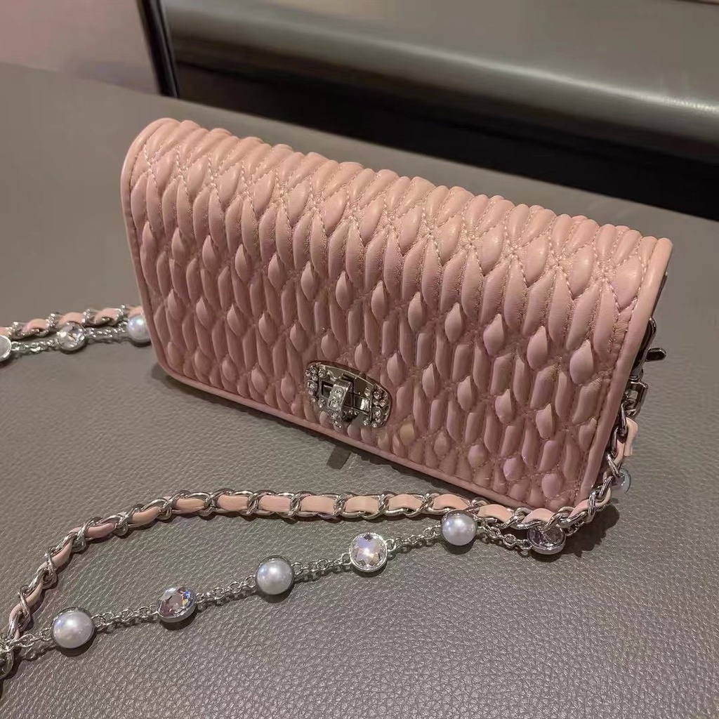 Túi xách nữ Miu Miu da thật nhăn size mới lạ cập bến, các màu đẹp 183LX-5600360