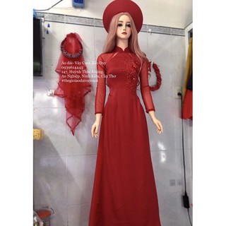áo dài cưới đỏ đẹp