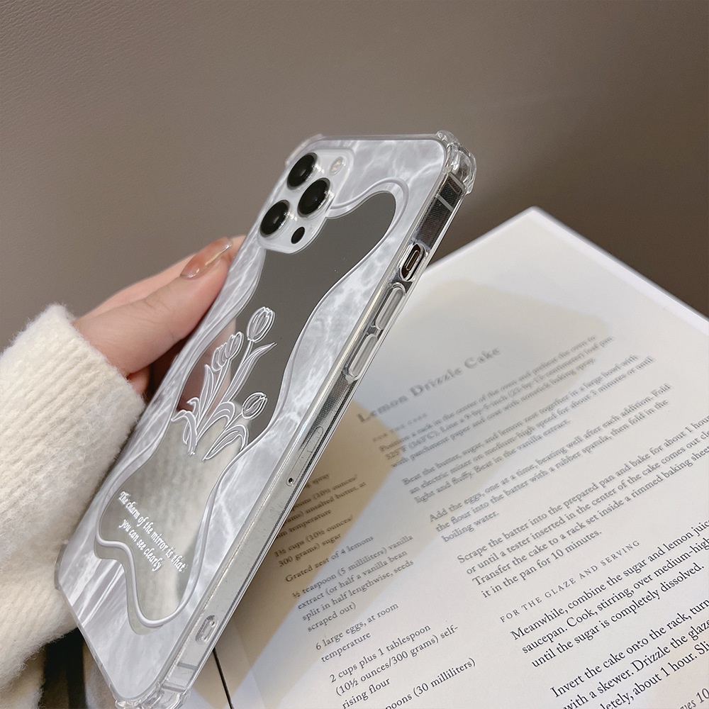 Ốp điện thoại họa tiết phác thảo tulip thích hợp cho Iphone 7 8 PLUS X XR XS 11 12 13 14 Mini PRO MAX SE 2020