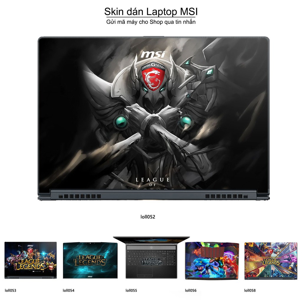 Skin dán Laptop MSI in hình Liên Minh Huyền Thoại nhiều mẫu 7 (inbox mã máy cho Shop)