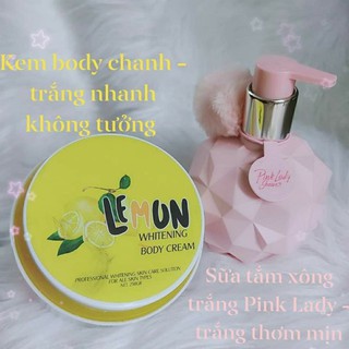 [CHÍNH HÃNG 💯%] COMBO DƯỠNG TOÀN THÂN SỮA TẮM XÔNG TRẮNG PINK LADY & BODY LEMON CHANH