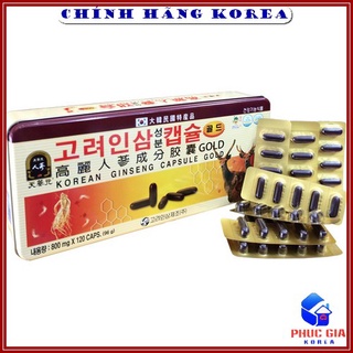Viên đạm hồng sâm nhung hươu linh chi hàn quốc, hộp vàng 120 viên - tăng đề kháng, phục hồi sức khỏe