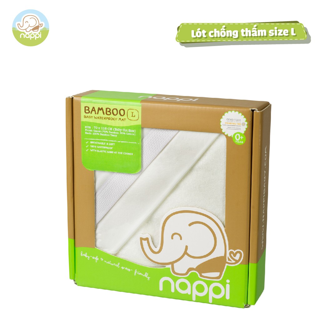 COMBO 1 lót chống thấm Nappi size L + 1 Nước Giặt Dầu Cọ Nappi 700ml