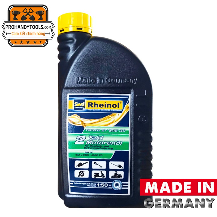 [Mẫu Mới] Nhớt 2 Thì Rheinol 1L - MADE IN GERMANY- CHUYÊN CÁC DÒNG MÁY CÔNG SUẤT LỚN