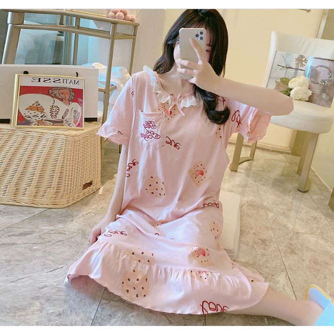 Váy, Đầm Bầu Và Sau Sinh Cho Con Bú Azuno AZ1058 Chất Liệu Cotton Cao Cấp Mặc Hè Cực Mát