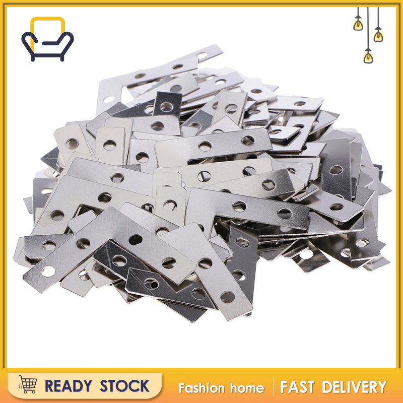 Bộ 100 Khung Kim Loại Hình Chữ L Kẹp Góc Khung Ảnh 2ness