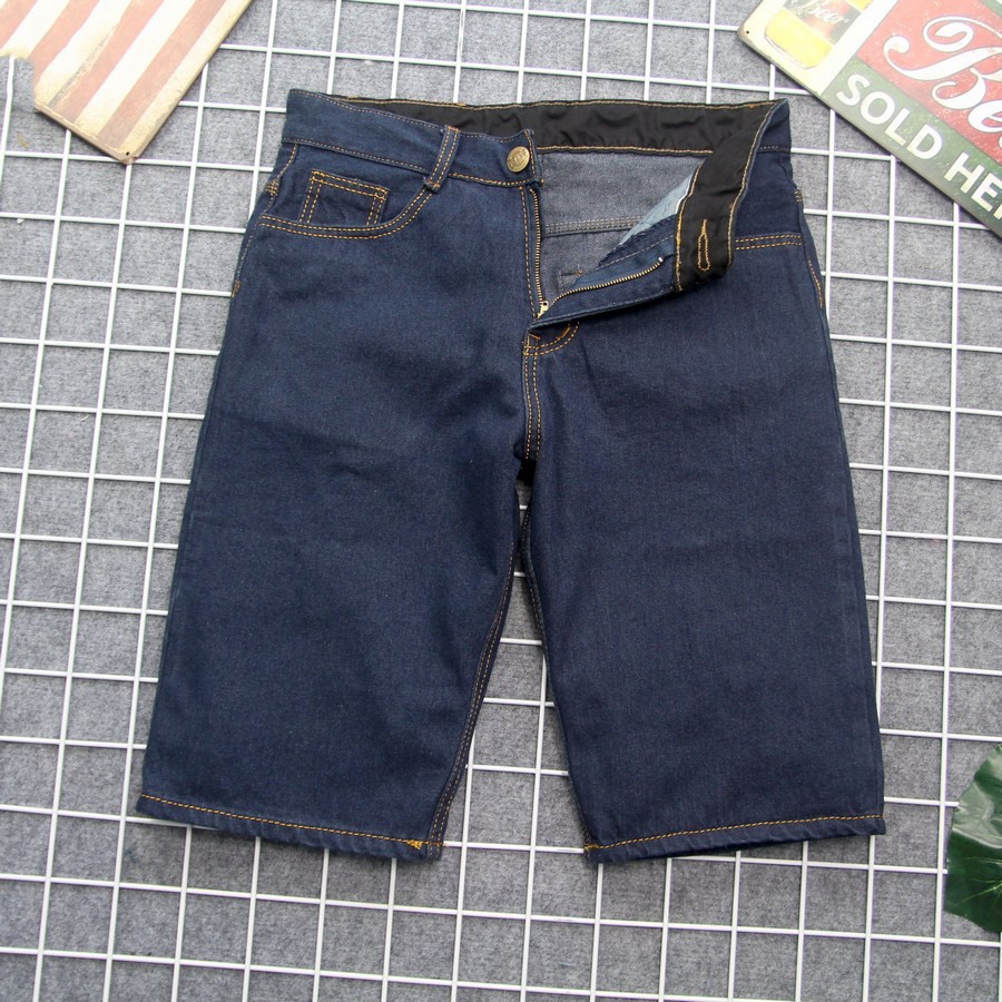 Quần short jean nam xanh đen vải dày TS393 Tronshop