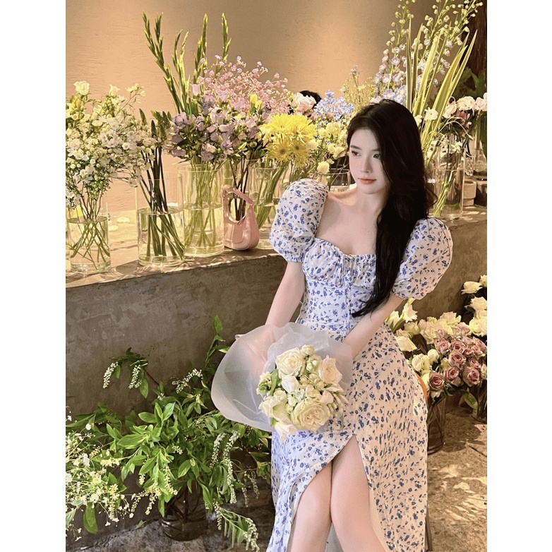 ĐẦM LỤA NỮ XẺ ĐÙI DÁNG DÀI TIỂU THƯ CÔNG CHÚA HÀNG THIẾT KẾ CỰC XINH PU