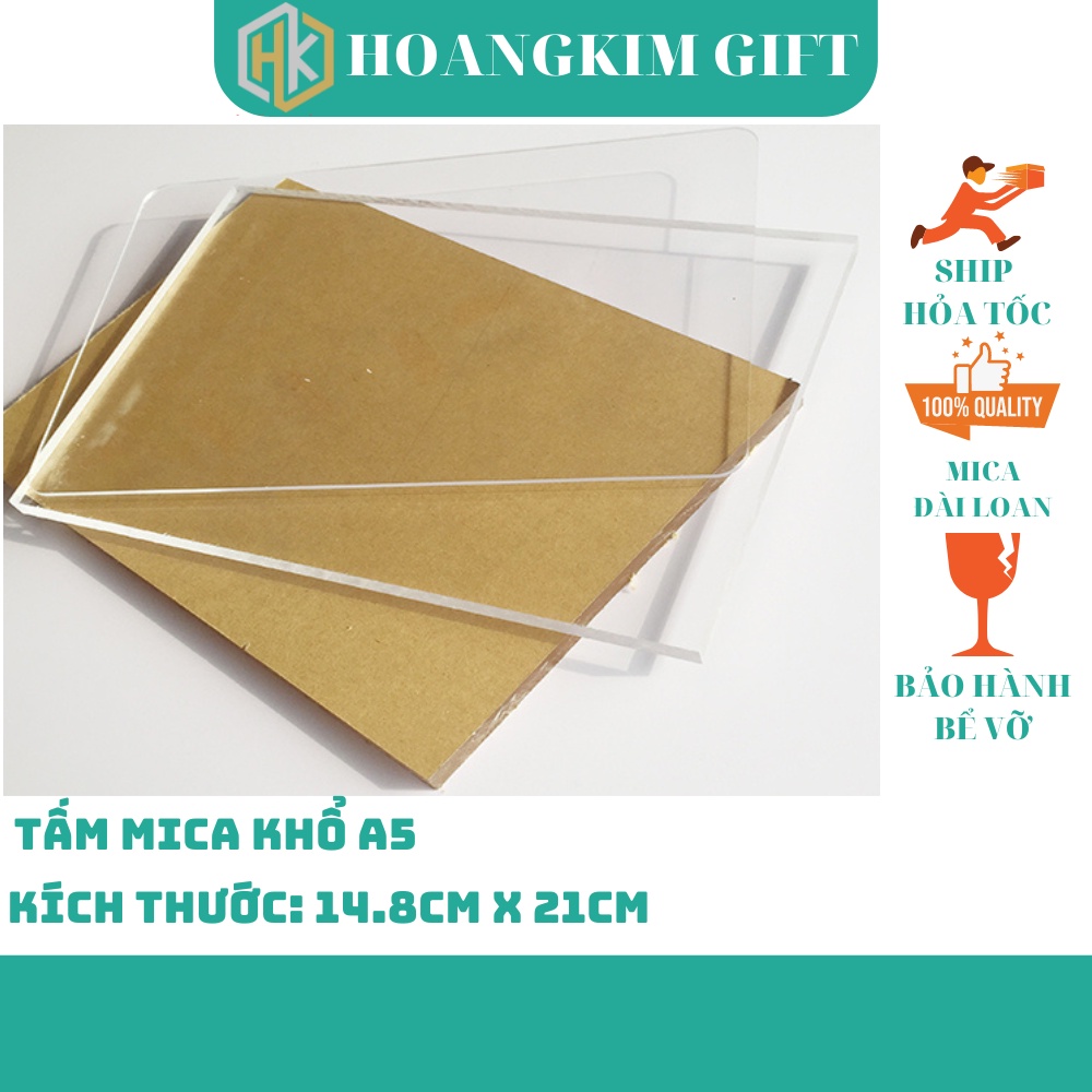 Tấm nhựa mica trong suốt, kích thước A5 độ dày 2mm,3mm,5mm hàng có sẵn