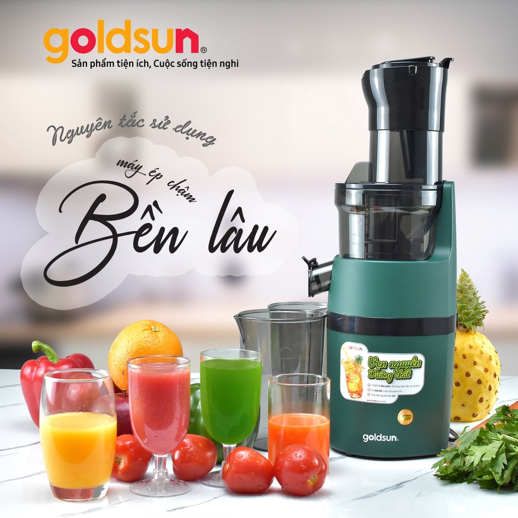 Máy ép trái cây chậm chính hãng Goldsun GFJ4501 | Máy ép chậm vắt kiệt 99% nước - Bảo hành 12 tháng