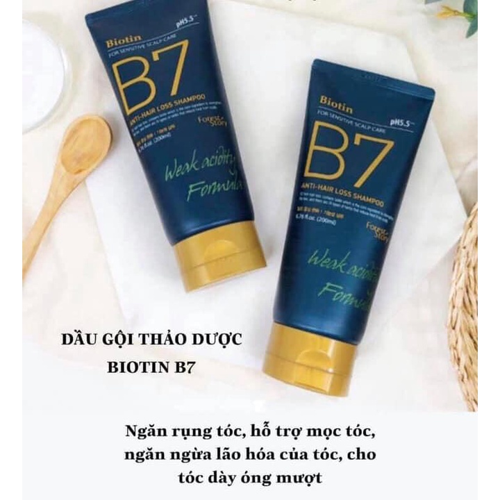 Bộ dầu gội Thảo Dược Ngăn dụng tóc Biotin B7 200ml [Gom Sale - Chính Hãng]