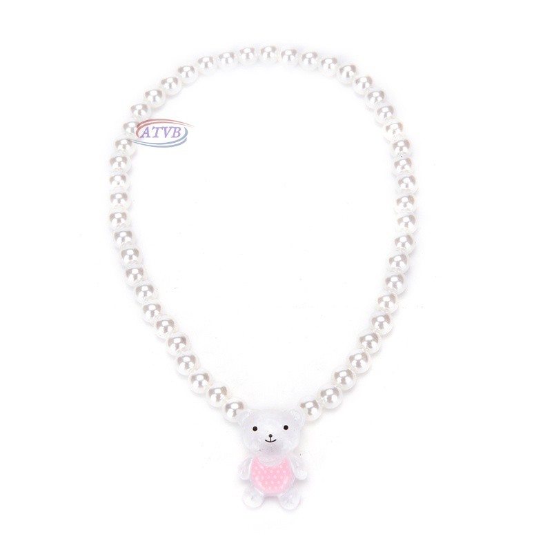 Bộ dây chuyền , vòng tay và nhẫn đính ngọc trai xinh xắn cho bé gái