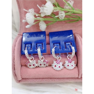 bông tai mèo kitty bạc ta, bông tai dâu tây bạc ta cho bé siêu xinh, đáng yêu