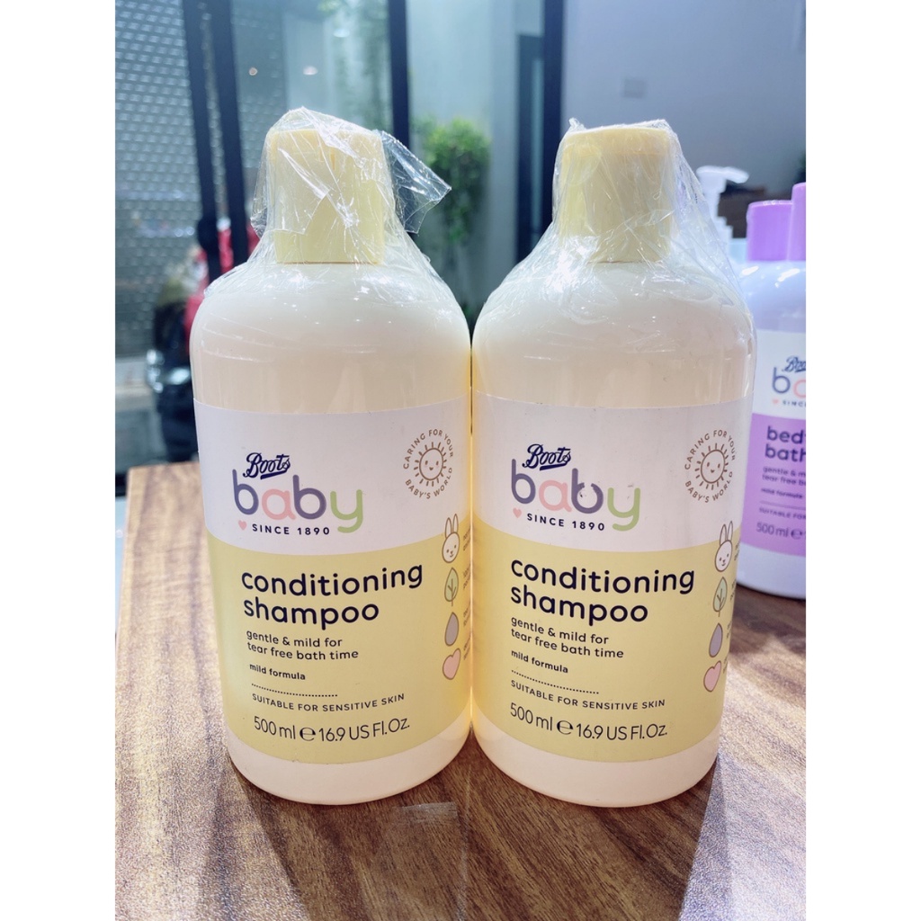 Dầu gội, sữa tắm, lotion dưỡng ẩm, chống cảm BOOTS BABY UK 500ml