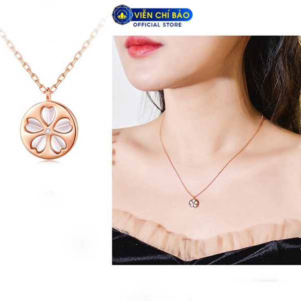 Dây chuyền bạc nữ Hoa Anh Đào chất liệu bạc 925 thời trang phụ kiện trang sức nữ thương hiệu Viễn Chí Bảo D000161