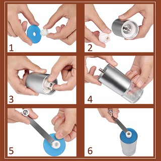 Mini Manual Coffee Grinder With Transparent Body Adjustable Ceramic
