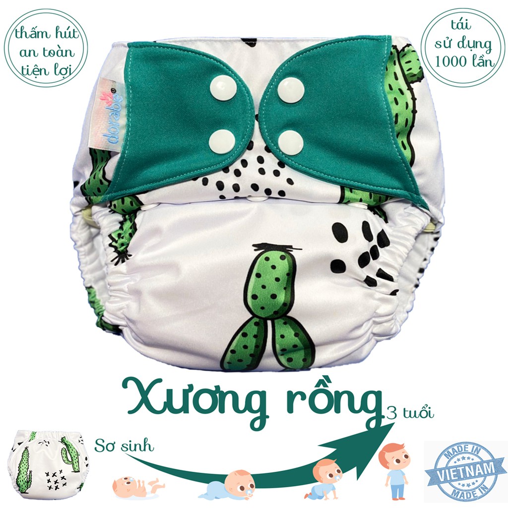Bỉm vải One-Size Dorabe (sơ sinh - 3 tuổi)