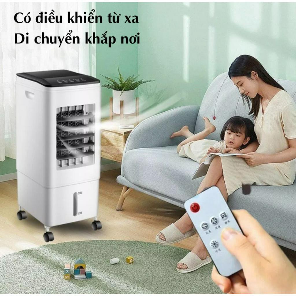 Quạt điều hòa hơi nước điều khiển từ xa HYUNDAI, công suất 80W, hàng chính hãng - TẶNG 2 CHAI ĐÁ KHÔ