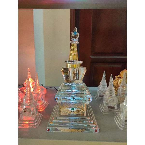 Tháp xá lợi pha lê 25cm