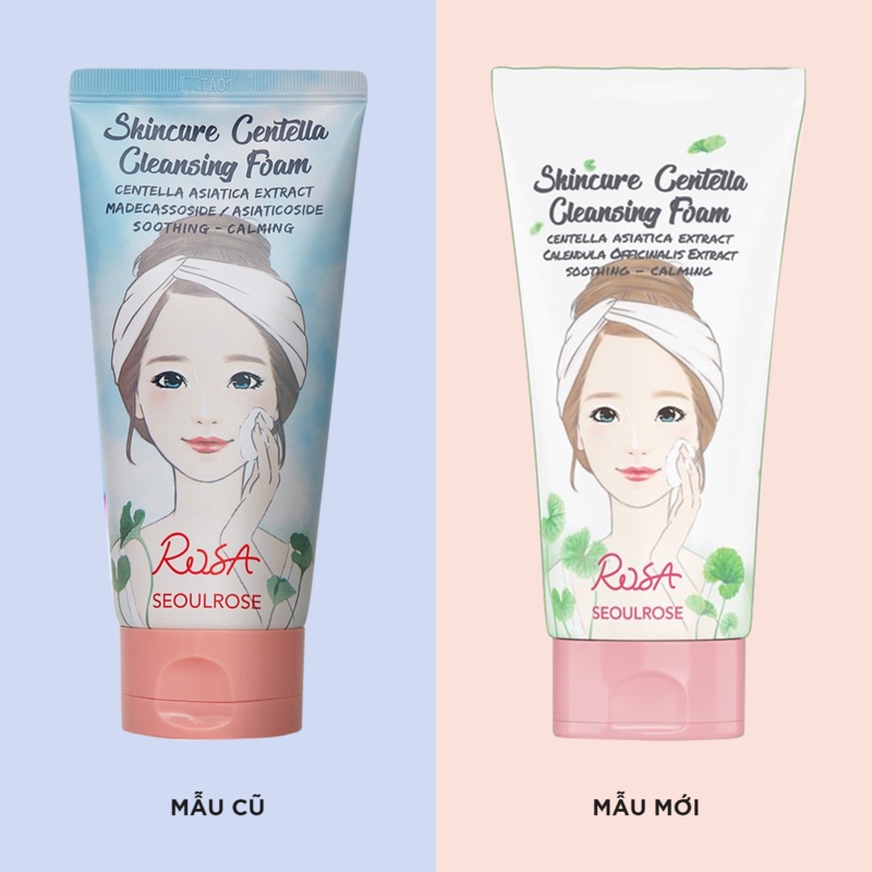 Sữa Rửa Mặt Rau Má SeoulRose Rosa Skincure Centella Cleansing Foam - 120ml  | Shopee Việt Nam