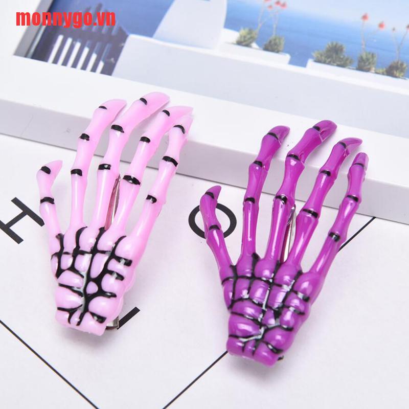 [monnygo]1Pc Punk Gothic Halloween Zombie Skull Skeleton Hand Bone Claw Hai