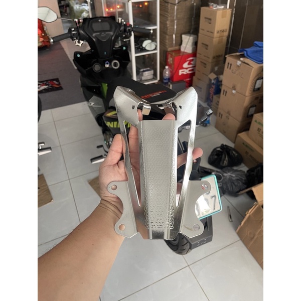 Ốp đuôi rùa vè sau inox 304 exciter 150
