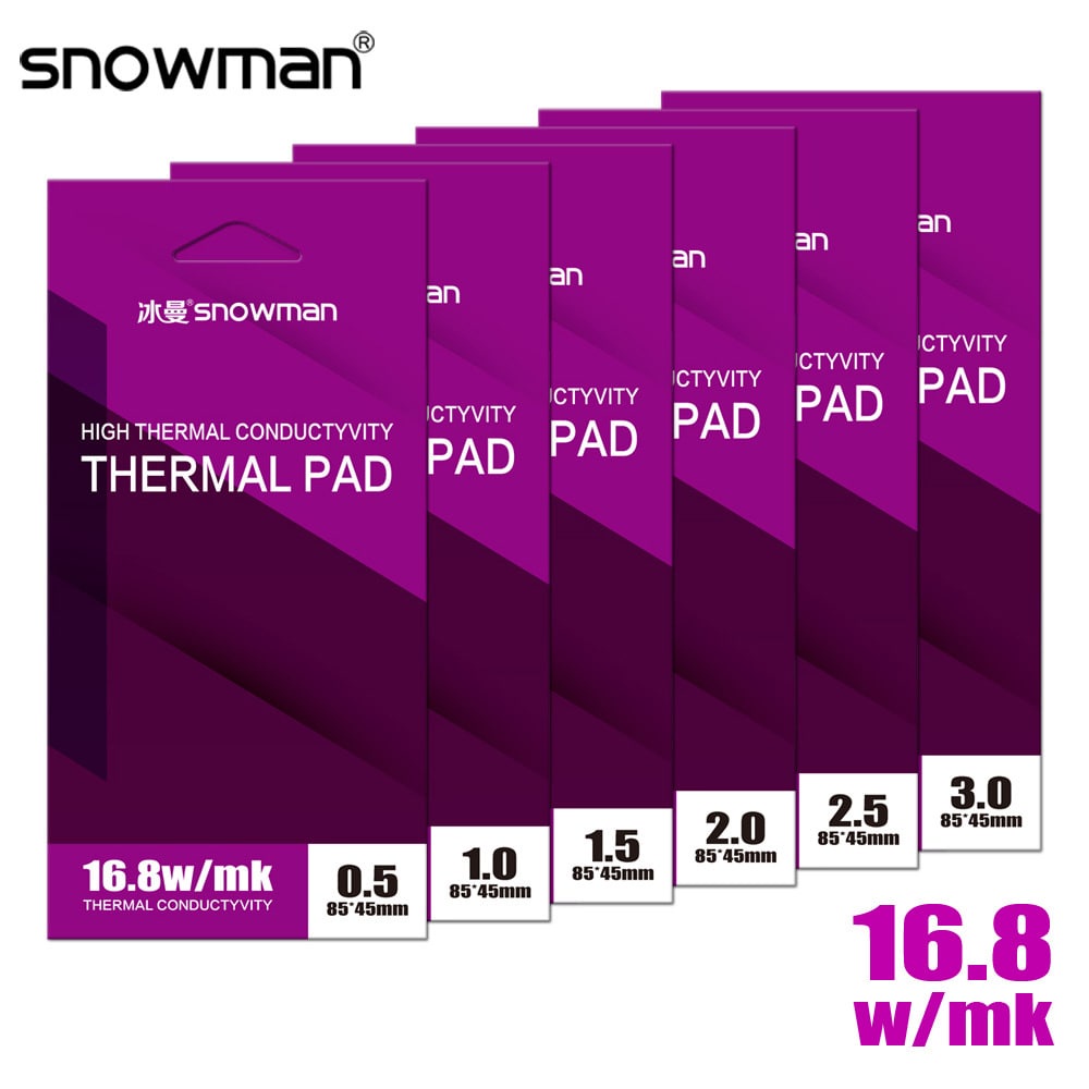 Miếng tản nhiệt cao cấp Thermal Pad SNOWMAN 16.8 W mk - Hàng chính hãng