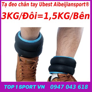 Tạ tay tạ đeo chân tay 4kg/đôi phiên bản Aibeijiansport® 3.0 - Gọn nhẹ, tiện sử dụng, mang 24/24 - Bảo hành 12 tháng