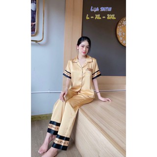 LỤA SATIN IN LAI QUẦN DÀI TAY NGẮN