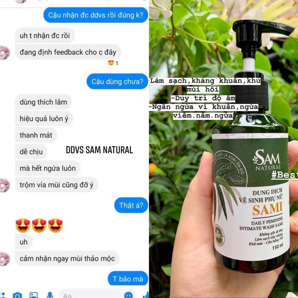 Dung Dịch Vệ Sinh Phụ Nữ Sami Chiết Xuất Lá Xoài Ấn Độ 150ml [Sam Natural]