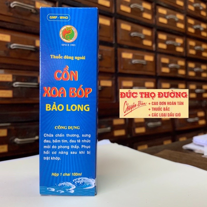 Cồn Xoa Bóp Bảo Long - Chấn thương, sưng đau, bầm tím, trật khớp