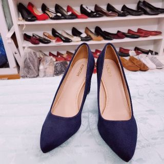 [Voucher 50k]  Giày Cao Gót 7cm da lộn siêu đẹp