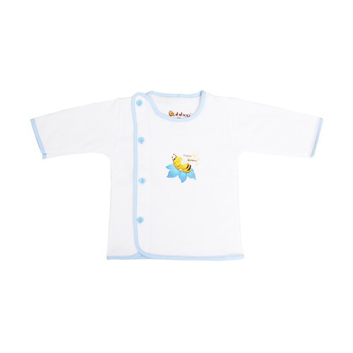 Áo bác sĩ Babiboo trắng viền màu tay dài cho bé BB01