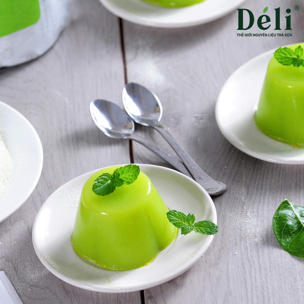 Pudding Dưa lưới Déli [ Các quán hay dùng ] VỊ THANH NGON THIÊN NHIÊN (1kg) HSD:18 tháng, Topping nguyên liệu trà sữa