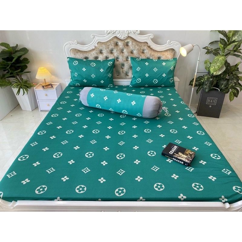 Bộ Drap thun Hàn Quốc set 4 món mẫu đơn giản