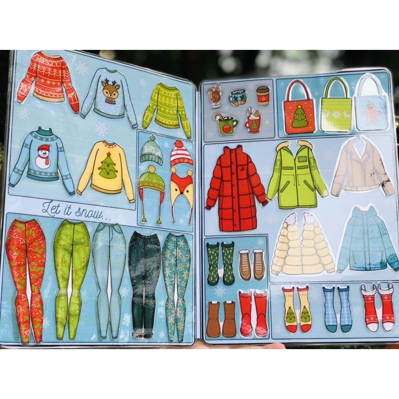 THAY ĐỒ CHO BÚP BÊ TỦ QUẦN ÁO MÙA ĐÔNG