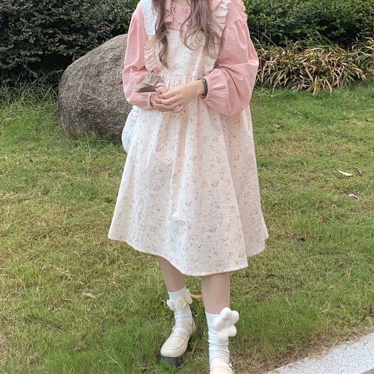 Set đầm và áo sơ mi phong cách Hàn Quốc xinh xắn cho nữ (có bán lẻ)