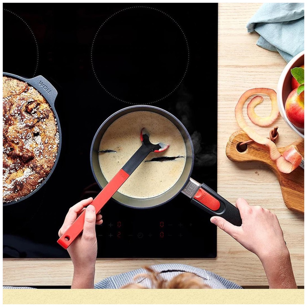 Quánh Woll Diamond Lite Saucepans 18 cm tay cầm rời dễ dàng tháo lắp, sử dụng cho mọi loại bếp